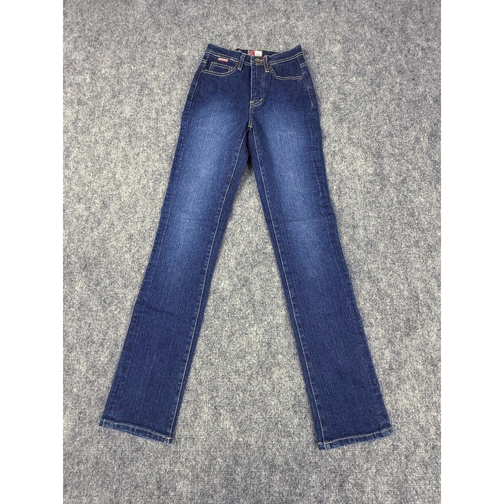 Pepe Jeans London Womens Straight Leg Dark Wash Stretch Denim Jeans Size 24 NWT